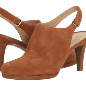 Naturalizer Women’s Margo Brown Faux Suede Slingback Pump Size 9W